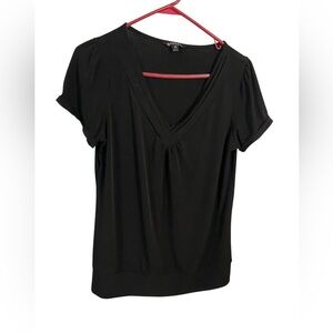 George Black Short Sleeve V-Neck Top